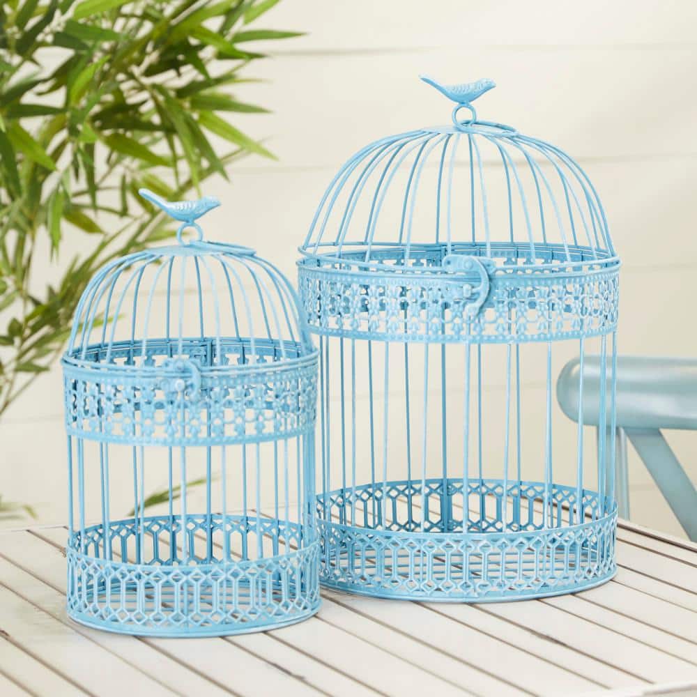 Second Life Marketplace - Antique Brass Bird Cages with blue jays (Crate)