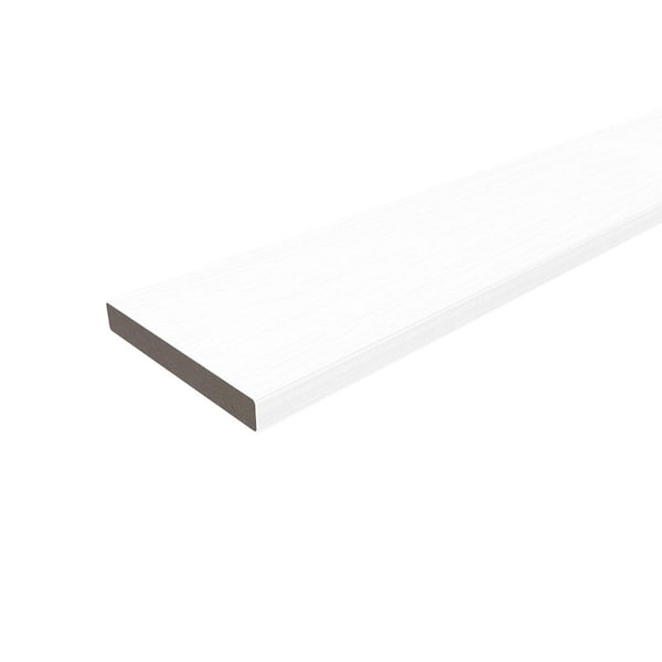 1/2 in. x 3-1/2 in. x 5-3/4 ft. Arctic Snow Flat Top Composite Fence Picket