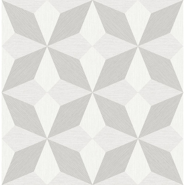A-Street Prints Valiant Off-White Faux Grasscloth Geometric Paper Strippable Wallpaper (Covers 56.4 sq. ft.)