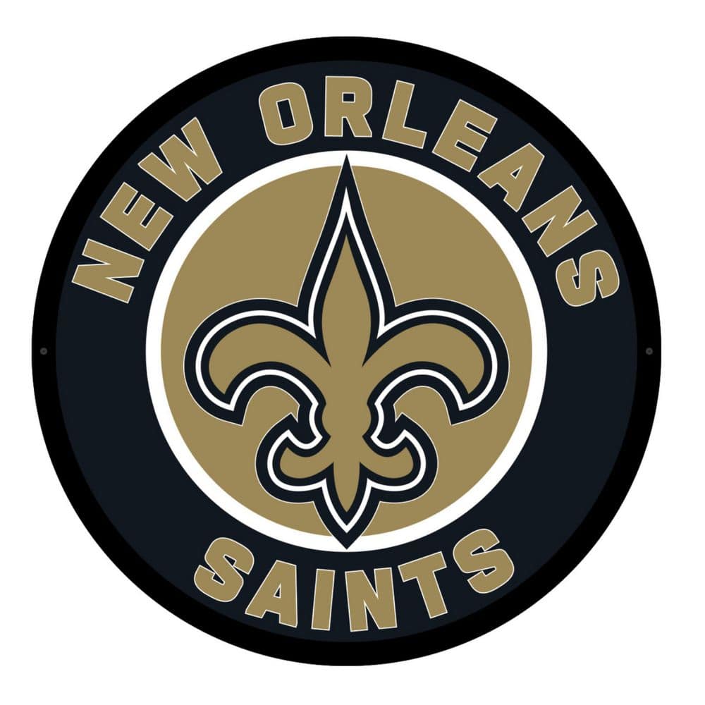 Evergreen New Orleans Saints Round 23 in. Plug-in LED Lighted Sign ...