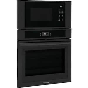 30 in. Electric Wall Oven with Built-In Microwave with Fan Convection in Black