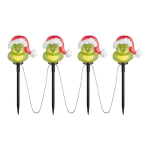 Christmas Grinch Battery-Operated Pathway Stakes (4 Count)