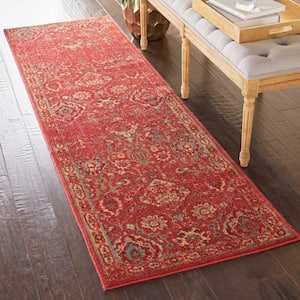 Somerset Brick 2 ft. x 8 ft. Repeat Medallion Traditional Runner Area Rug