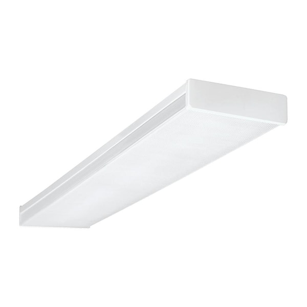 NICOR ACW 120-Watt Equivalent White Integrated LED Wraparound Ceiling Light Fixture, 3000K