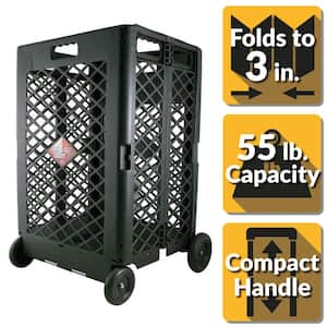 17 in. 0-Drawer Mesh Rolling Utility Cart