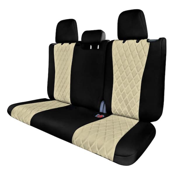FH Group Neoprene Custom Fit Seat Covers for 2020-2024 Toyota Highlander Beige -3rd Row Set