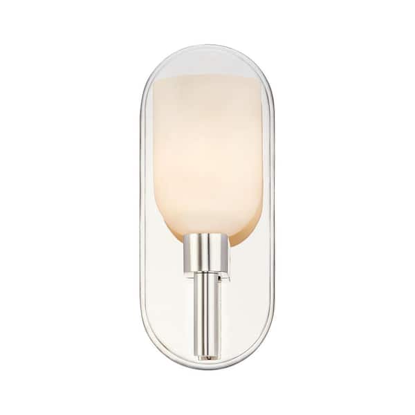 ALORA Lucian 9-in 1 Light 60-Watt Polished Nickel/Alabaster Vanity Light
