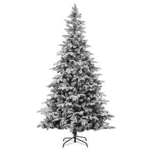 7 ft. Pre-Lit PE/PVC Flocked Artificial Christmas Tree