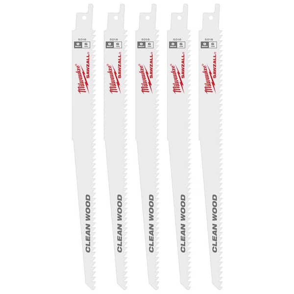 Milwaukee 9 in. 6 TPI Clean Wood Cutting SAWZALL Reciprocating Saw