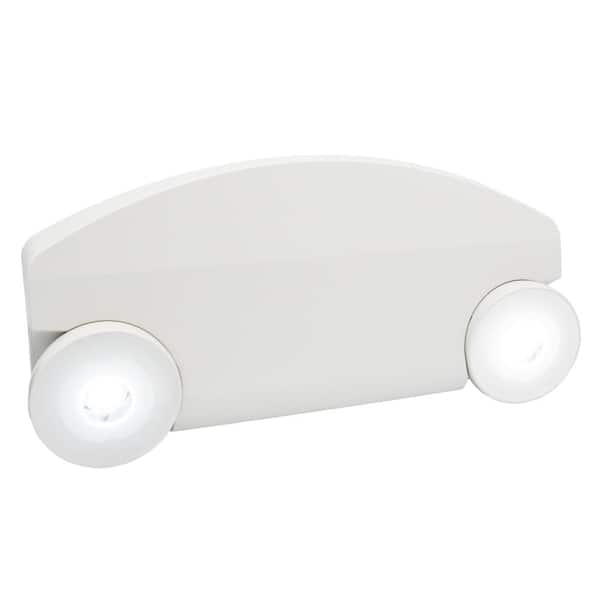 60-Watt Equivalent 2-Head White 2.4-Watt 249 Lumens Linear Integrated LED Emergency Light 6500K Daylight