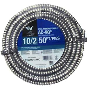 AFC Cable Systems 10/2 x 50 ft. BX/AC-90 Armored Electrical Cable ...