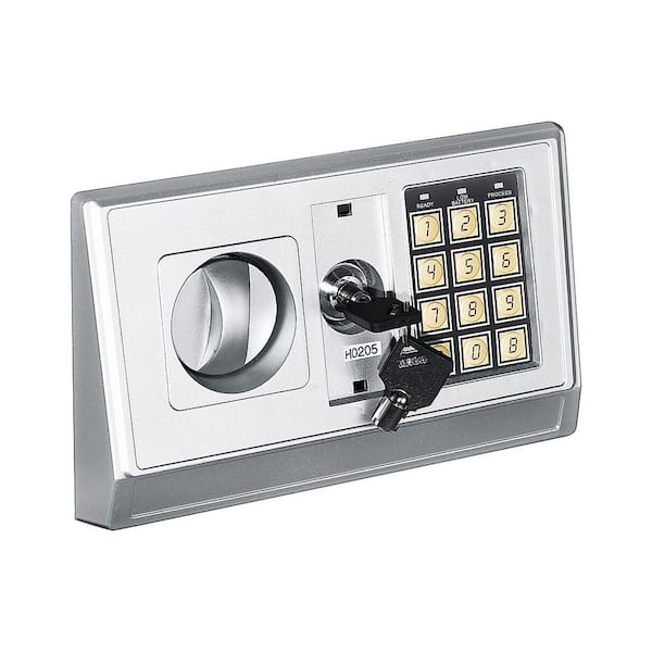 Unbranded - 0.67 cu. ft. Depository Digital Safe - Electronic Lockbox with Keypad and 2 Manual Override Keys