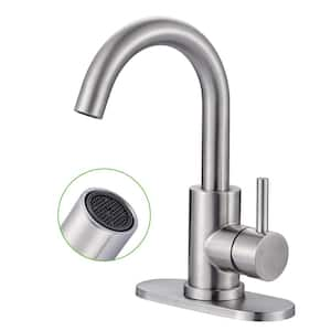 Single Handle Bar Faucet with All Mounting Hardware in Brushed Nickel