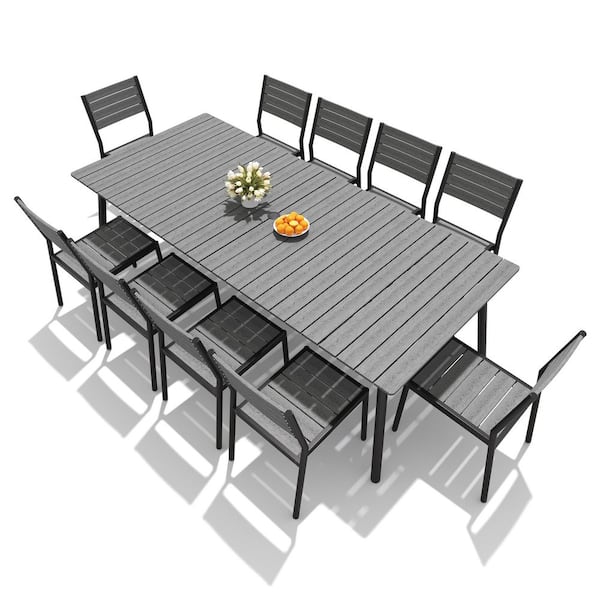 Crestlive Products 11-Piece Aluminum Outdoor Dining Set 94.49 in
