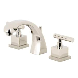 Claremont 8 in. Widespread 2-Handle Bathroom Faucet in Polished Nickel