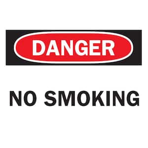 10 in. x 14 in. Plastic Danger No Smoking OSHA Safety Sign