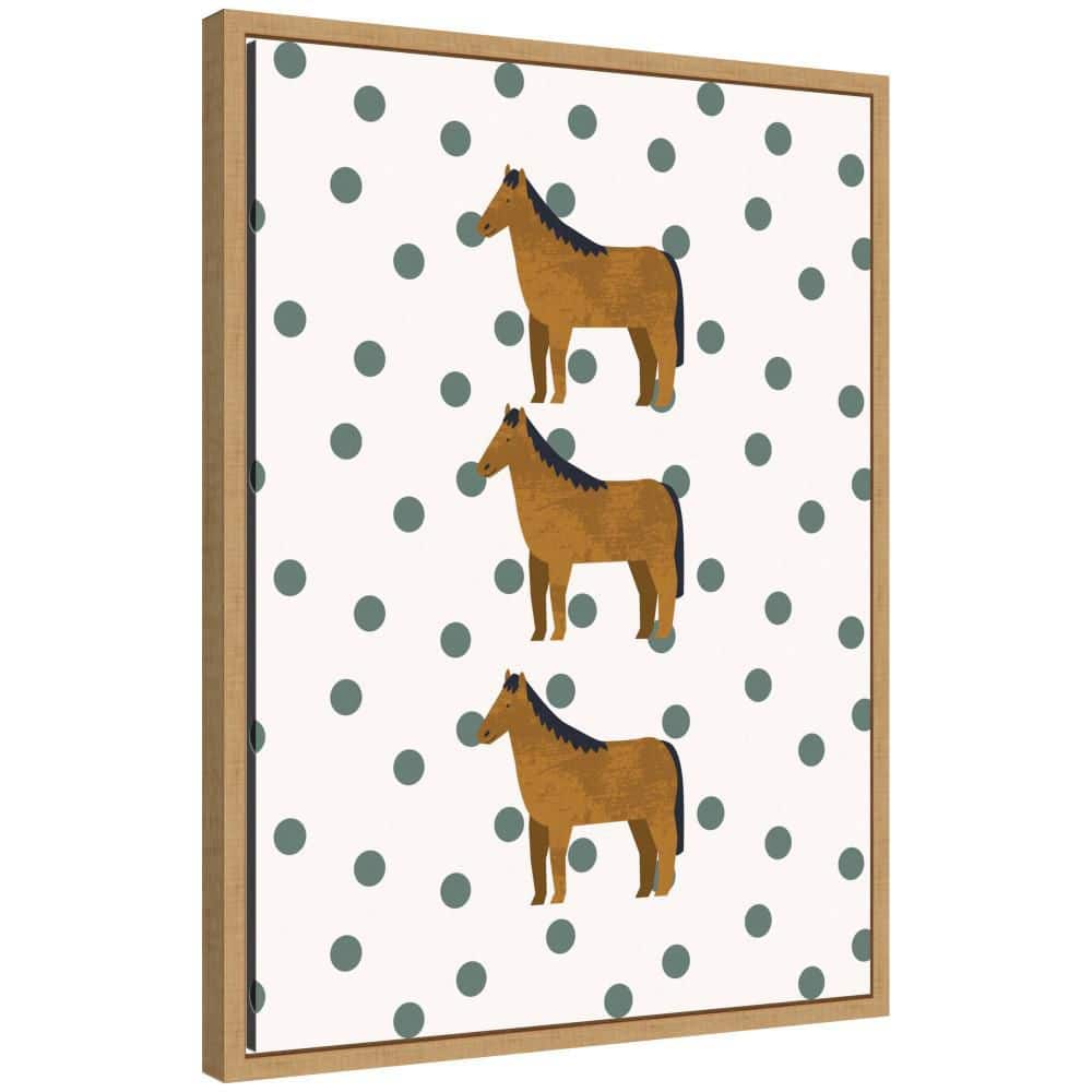 "Sylvie ""Horses with Dot Background"" by Laura Moss Horse Framed Glass Art Print 24 in. x 18 in." price history on PriceWatchPro