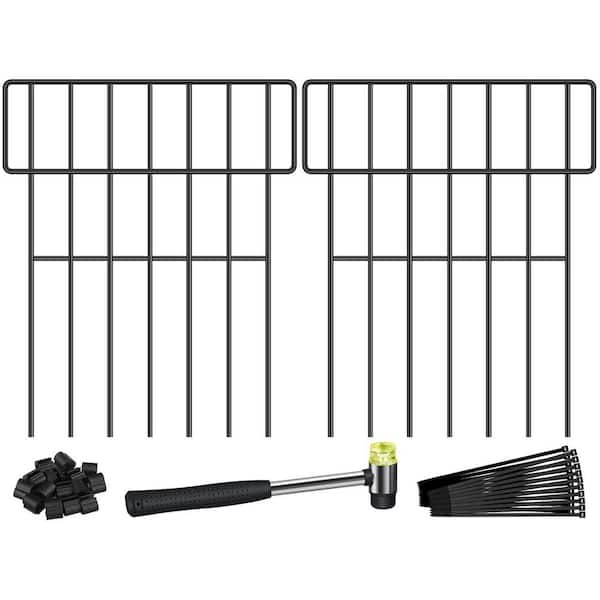 Upgrade Animal Barrier Fence 3 in. Rustproof Iron Garden Fence 10.8ft L No-Dig Ground Defense 10 Pack