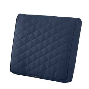 Montlake FadeSafe 21 in. W x 20 in. D x 4 in. Thick Navy Outdoor Quilted Lounge Chair Back Cushion