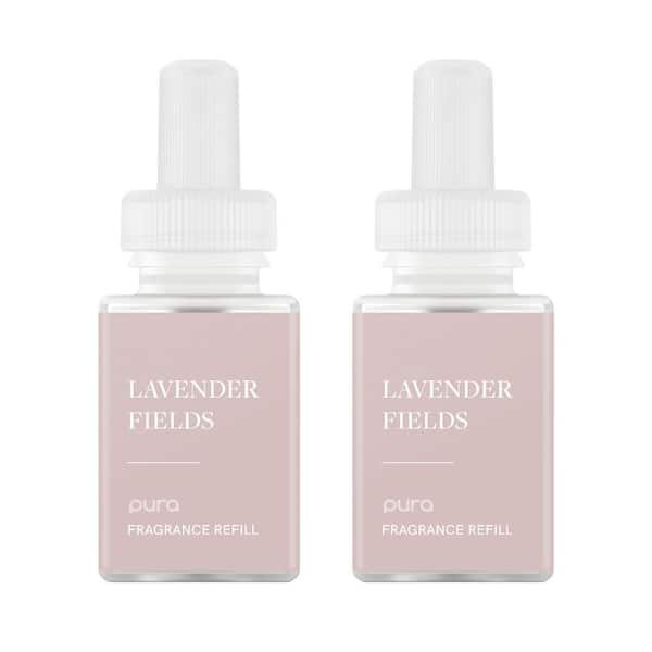 Pura Lavender Fields - Fragrance Refill for Smart Fragrance Diffusers - Up to 120-Hours Per Vial (2-Pack) Pink