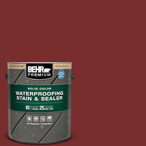 1 gal. #PPU2-02 Red Pepper Solid Color Waterproofing Exterior Wood Stain and Sealer
