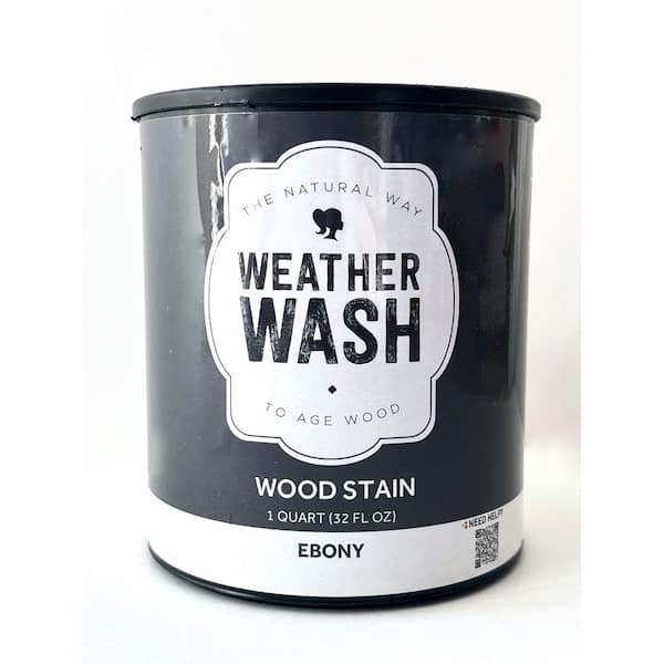 WEATHER WASH 1 Gal. Ebony WeatherWash Water-Based Aging Interior Wood Stain