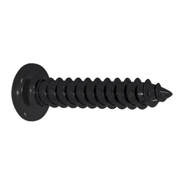 Everbilt 14 x 1 1 2 in. and 12 x 3 4 in. Black Heavy Duty Shelf Bracket Screw Kit 12 Pack 14854 The Home Depot
