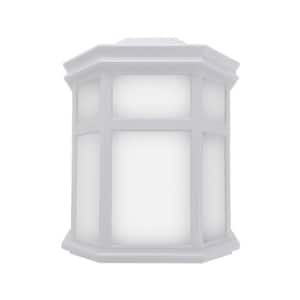 Sedona 1-Light White LED Outdoor Wall Lantern Sconce (1-Pack)