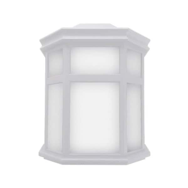 SOLUS Sedona 1-Light White LED Outdoor Wall Lantern Sconce (1-Pack)