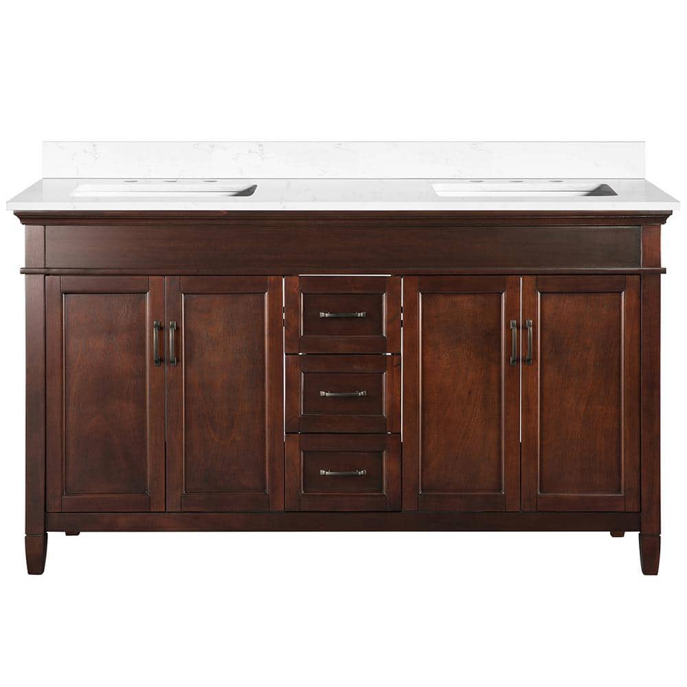 Home Decorators Collection Ashburn 61 in. W x 22 in. D Bath Vanity in