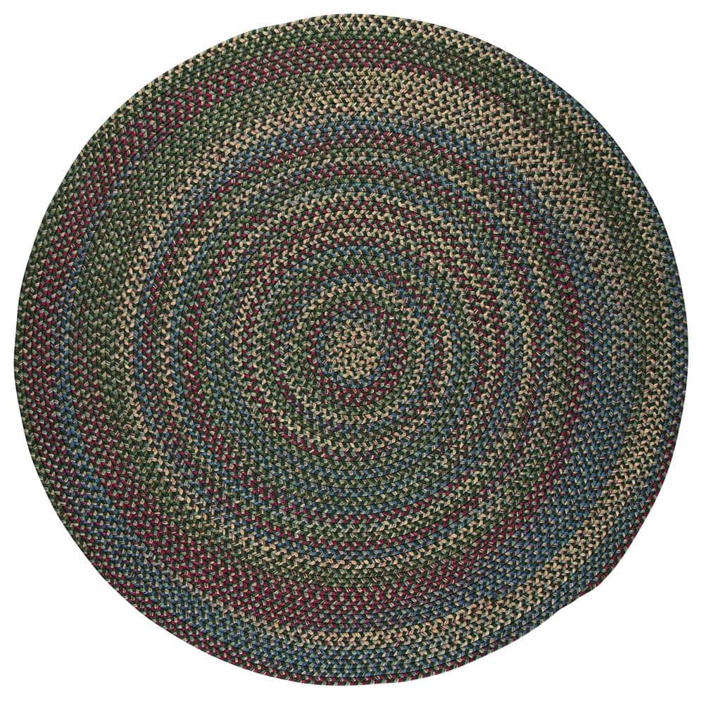 Worley Dark Green 8 ft. Round Indoor Area Rug