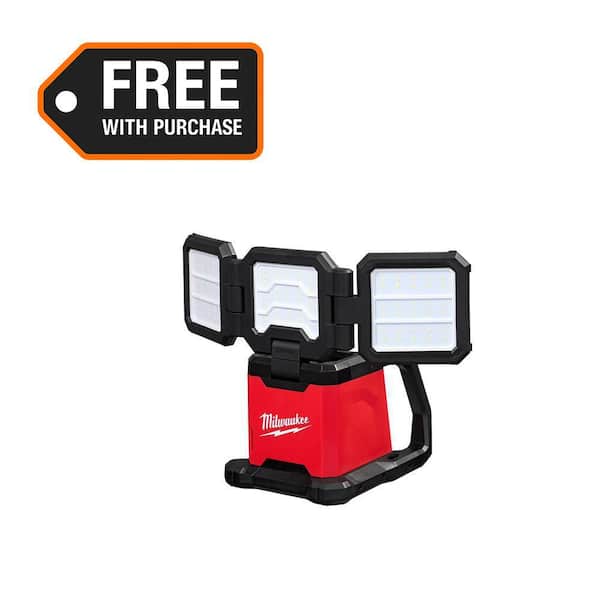 M18 18-Volt Lithium-Ion Cordless 4500 Lumens ROVER Dual Power Triple-Panel Flood & Area Light (Tool-Only)