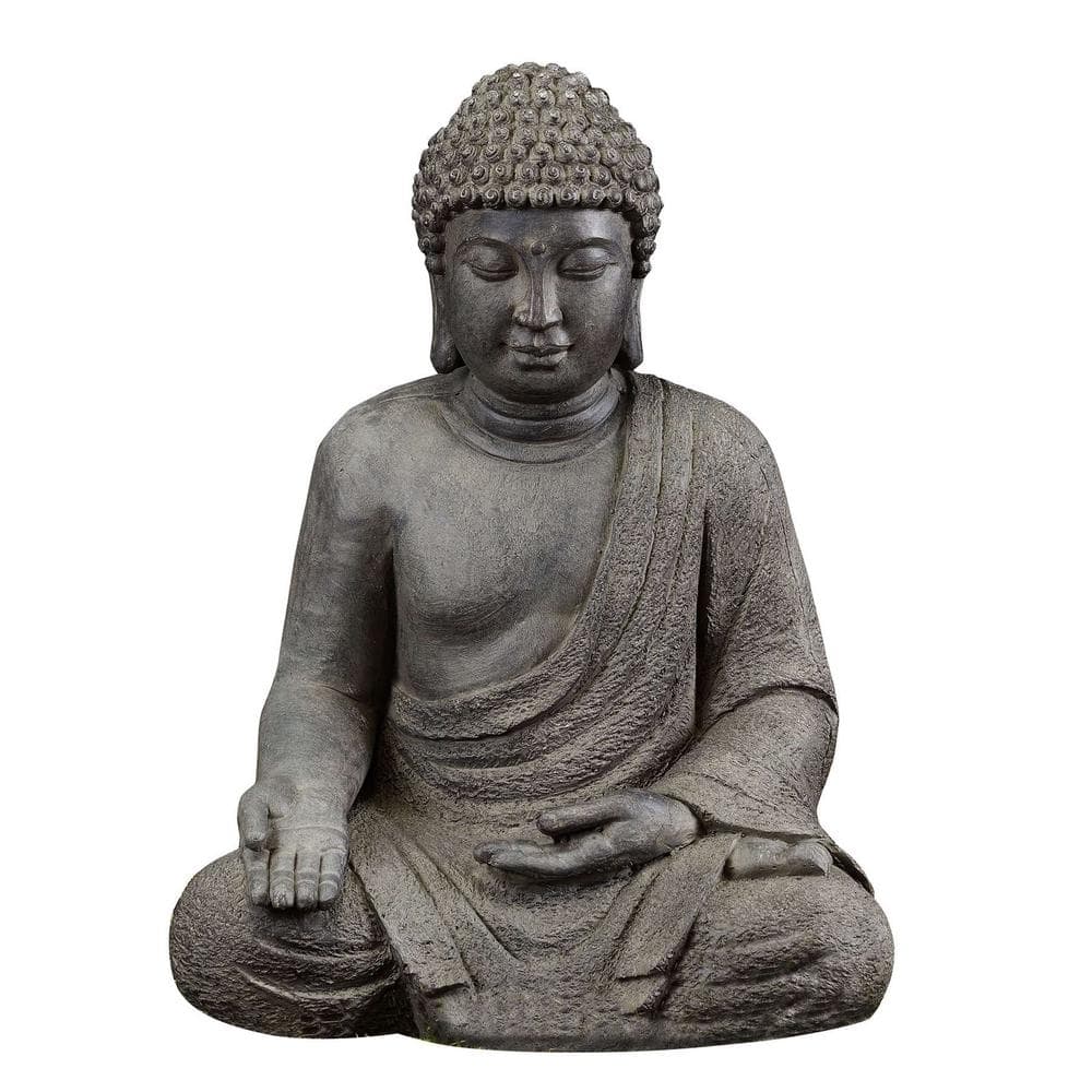 abscess Mangle Juggling LuxenHome Meditating Buddha Garden Statue WH005 - The Home Depot