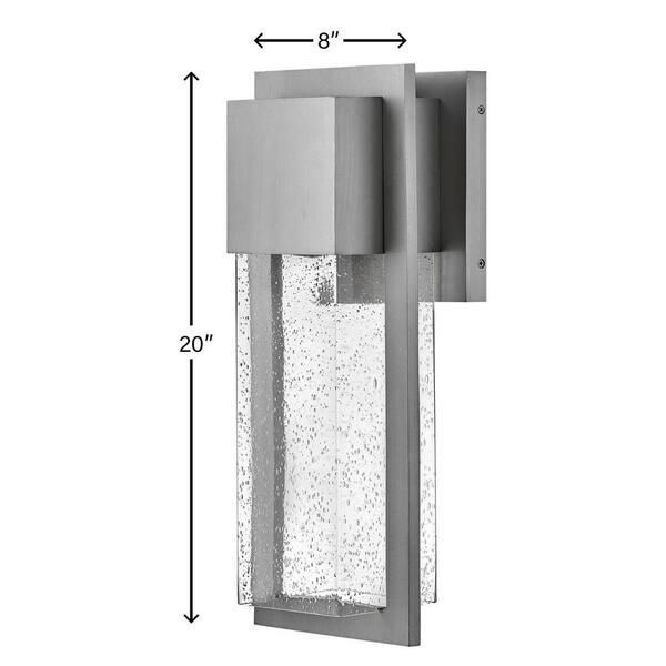 LARK - Alex 1-Light Antique Brushed Aluminum Hardwired Outdoor Wall Lantern Sconce