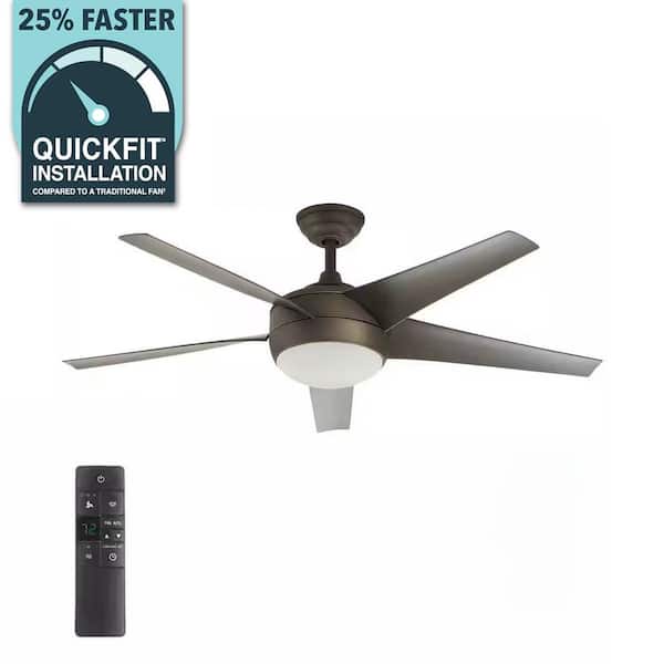 Windward IV 52 in. Indoor LED Oil Rubbed Bronze Ceiling Fan with Dimmable Light Kit, Remote Control and Reversible Motor