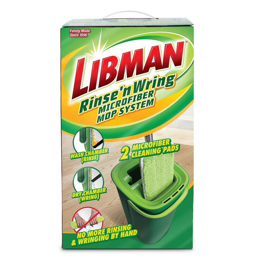 Libman Green Microfiber Mop with Dual Chamber Bucket System