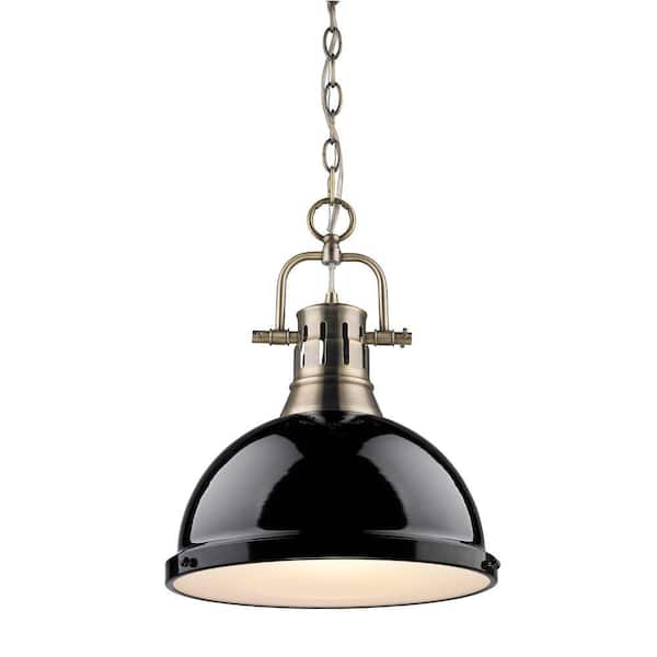 Duncan Collection 1-Light Aged Brass Pendant