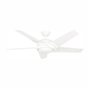Stealth DC 54 in. LED Indoor White Ceiling Fan with Remote