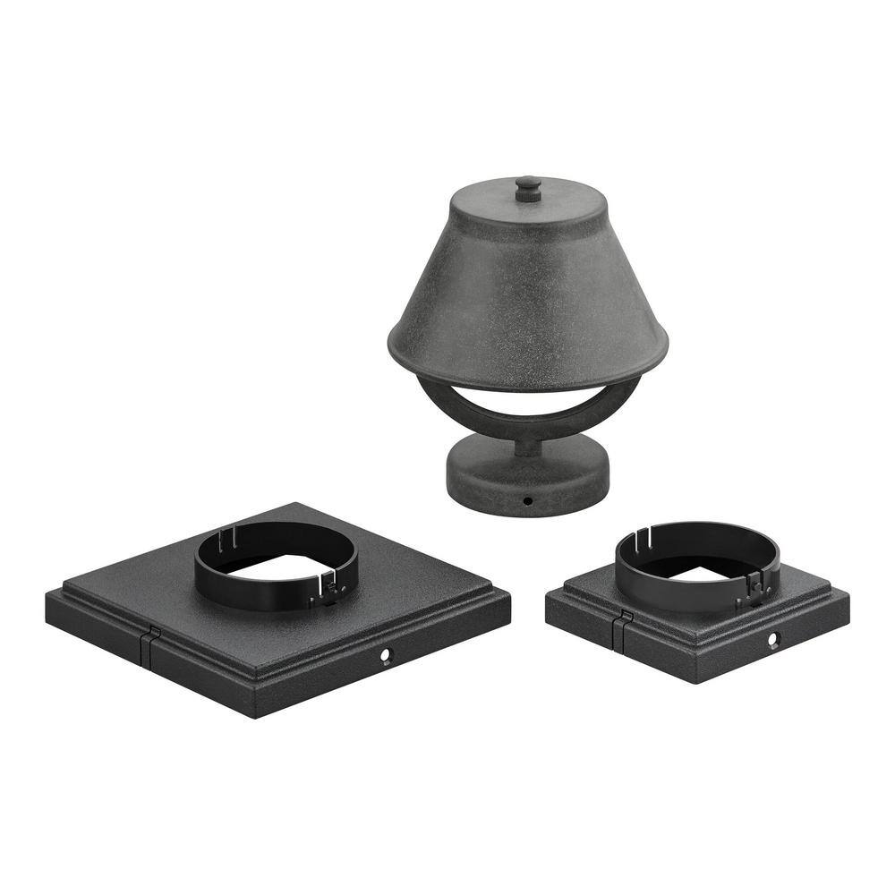 Cann River 6.75 in. Low Voltage Gray Aluminum Hardwired Weather Resistant Integrated LED Outdoor Pier Mount Light price history on PriceWatchPro