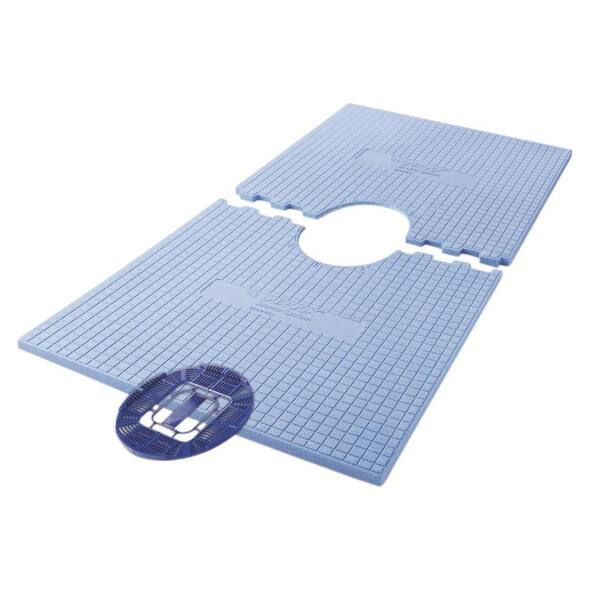 USG Durock Brand 60 in. x 32 in. Pre-Sloped Shower Tray with Center Drain