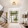 TOZING 16 in. 4-Light Modern Sputnik Gold Ceiling Light