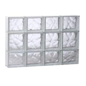31 in. x 19.25 in. x 3.125 in. Frameless Wave Pattern Non-Vented Glass Block Window