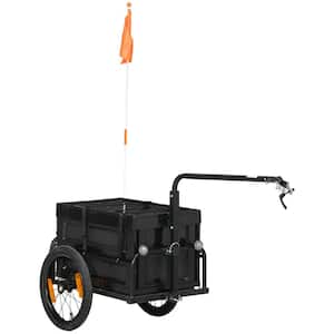 57 in. x 24 in. x 32 in. H Bike Cargo Trailer, Bicycle Trailer Wagon Cart with Removable Storage Box