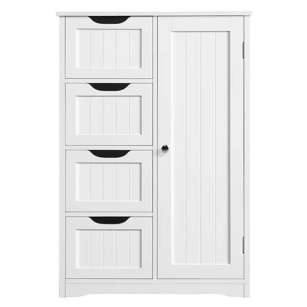 Baxton Studio Bauer 4-Drawer Bathroom Storage Cabinet in White