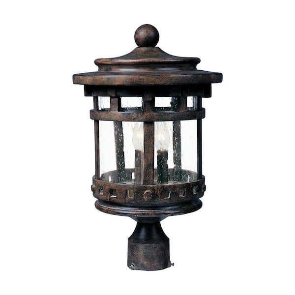 Santa Barbara DC 3-Light Sienna Outdoor Pole/Post Mount