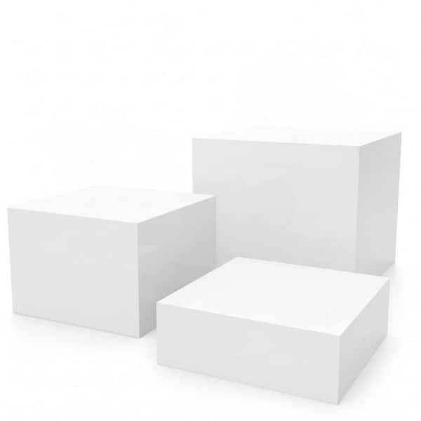 3-Tier White Acrylic Cake Stand with Hollow Bottoms Display Risers for Buffet Table Catering Dessert Jewelry 3-Pieces