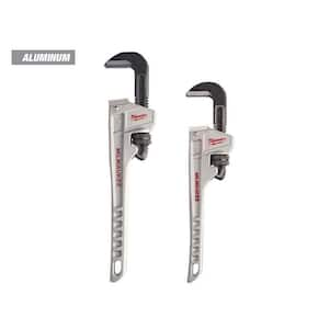 10 in. and 14 in. Aluminum Pipe Wrench Set (2-Piece)