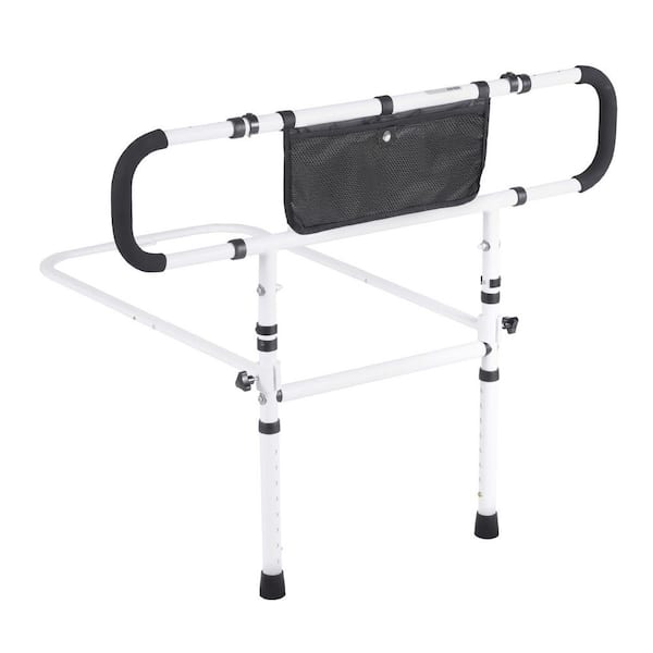 Bed Assist Rail 180° Foldable 450 lbs. Loading Bed Side Rails with 4-Level Handle for Elderly Adults Senior Patient Care