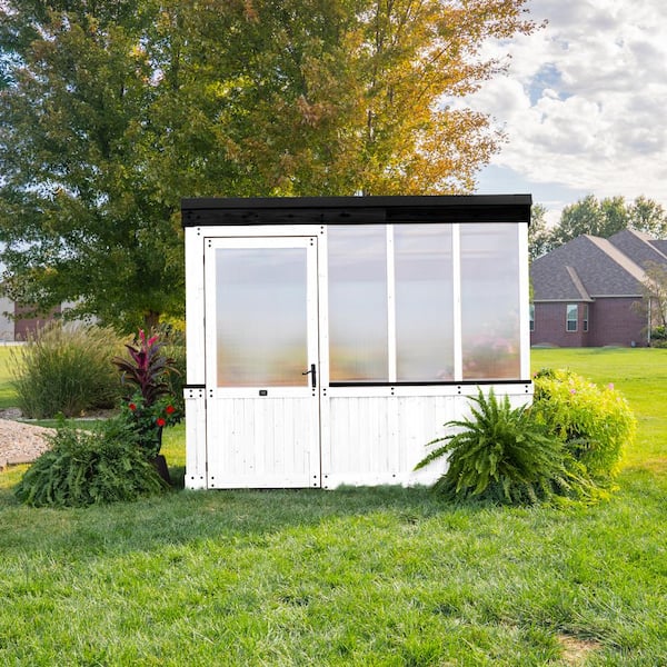 Backyard Discovery Willow White 6 ft. x 9 ft. x 7 ft. 10 in. All