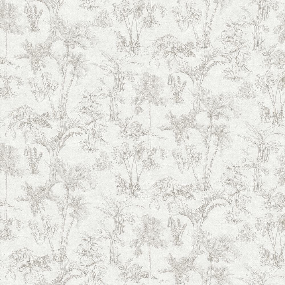 Zapata Off-White Trees Non-Pasted Vinyl Wallpaper